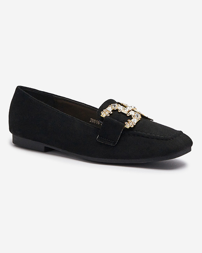 Royalfashion Czarne mokasyny damskie Jaorica