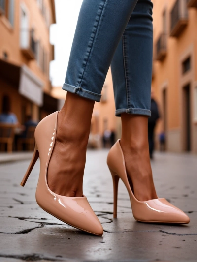 Royalfashion Ženski klasični šiljasti stiletto čevlji Dofenis