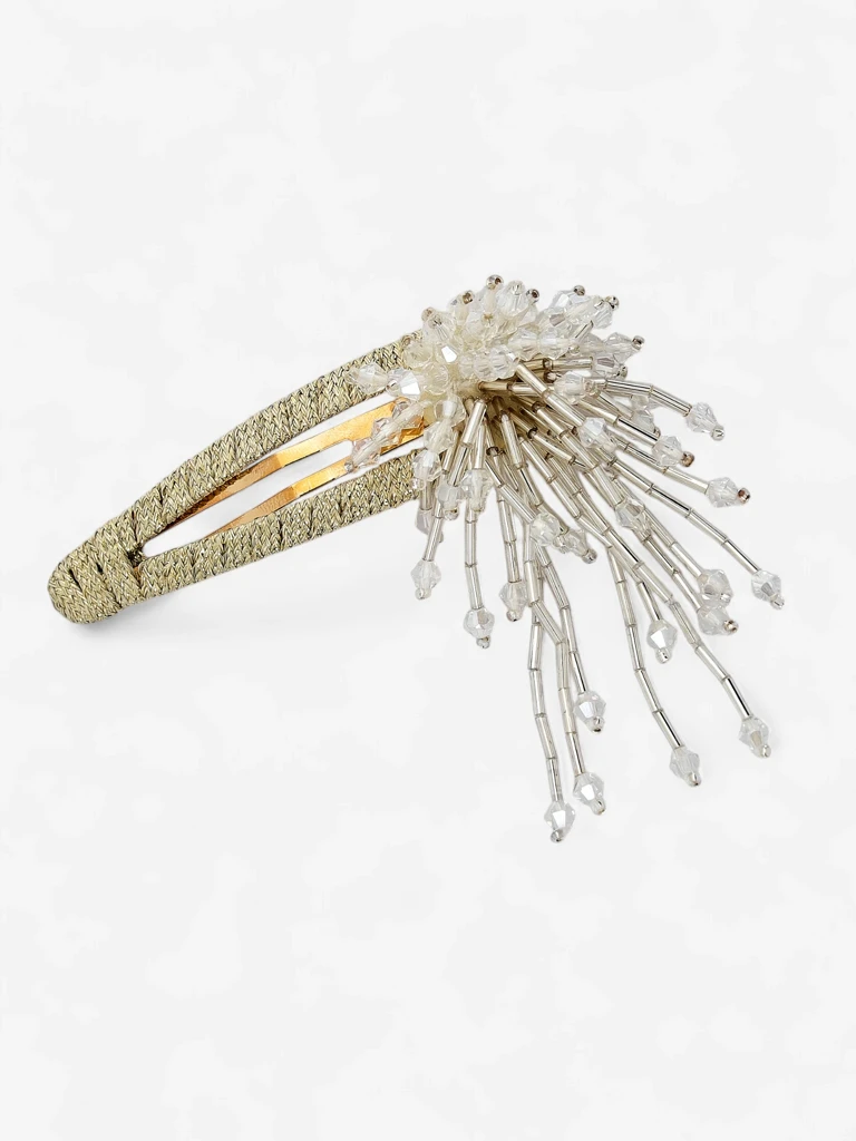 Royalfashion Lasnica za lase z biseri