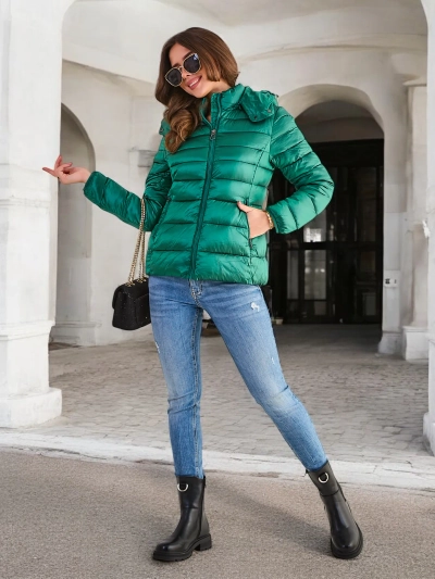 Royalfashion Ženska osivljena zimska jakna