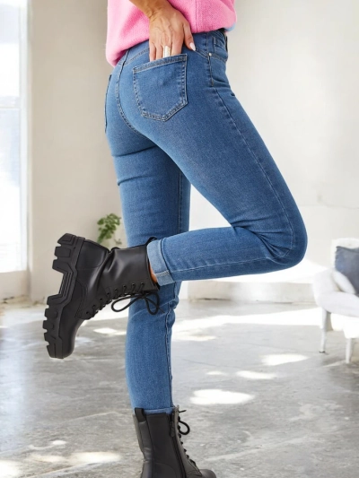 Royalfashion Ženske tapered bombažne kavbojke