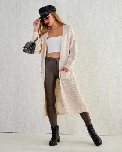 Royalfashion Ženski pleteni pulover s pregrinjalom