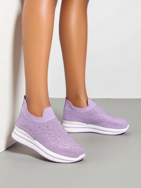 Ženske športne čevlje Royalfashion Slip-on s kamni Adeq