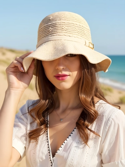 Royalfashion Ženski klobuk z okrasnim trakom Lily Belle