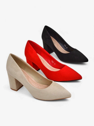 Royalfashion Ženski pumps z ekološko suedin in peto Ugandes
