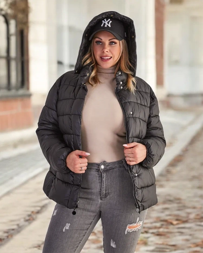 Royalfashion Črna ženska zimska bunda