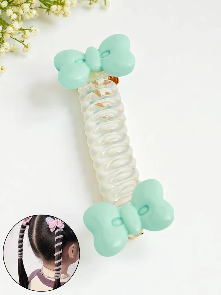 Royalfashion Elastična spiralna gumica za lase z pentljo Bow Twist