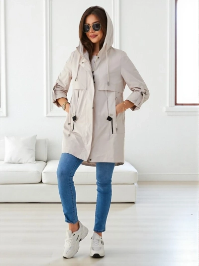 Royalfashion Ženska dolga vetrovka