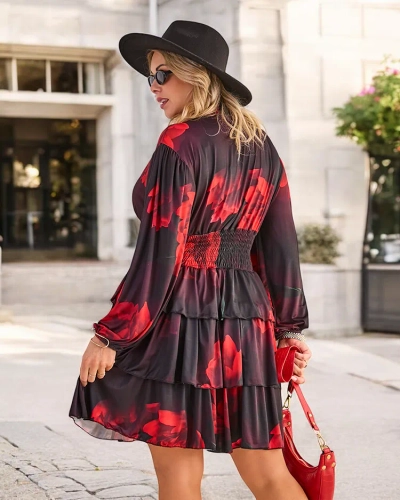 Royalfashion Ženska haljina do koljena s ispisom