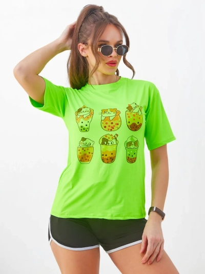 Royalfashion Ženska športna komplet z majico in kratkimi hlačami Kitty Cat