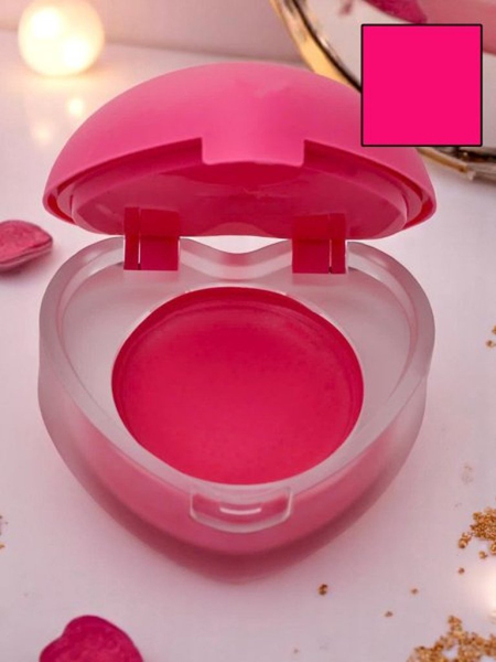 2-v-1 šminka in rdečilo za lica v srčkasti posodici Magenta