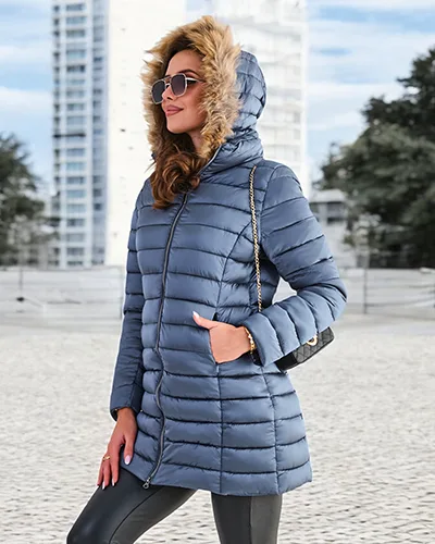 Royalfashion Ženska štepana zimska jakna