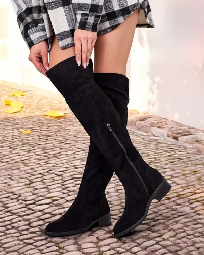 Royalfashion Ženski škornji Elayna iz eko semiša