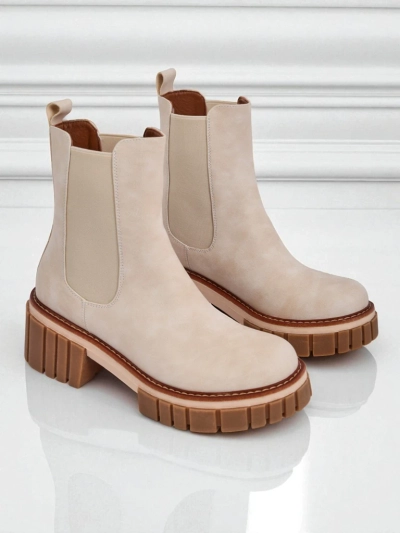 Gležnarji s peto iz eko nubuka Amber Walk