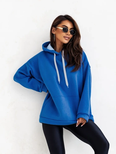 Royalfashion Ženska oversize jopa s kapuco