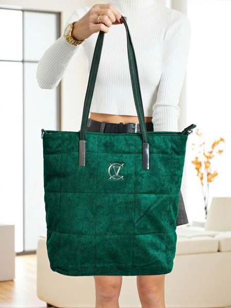 Dámska shopper kabelka Caryenne z eko semišu