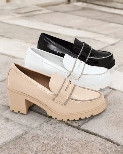 Royalfashion Ženske lakirane mokasinke Befies