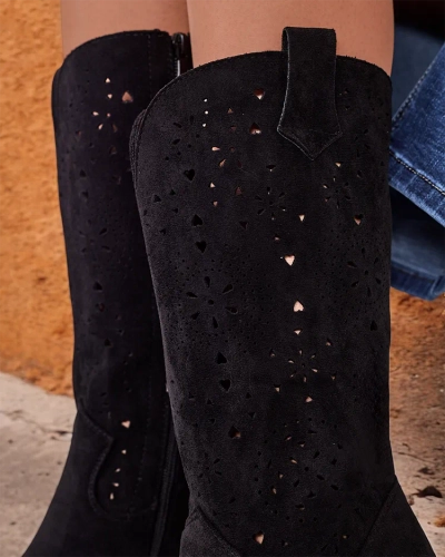 Royalfashion Evolle ažurasti škornji