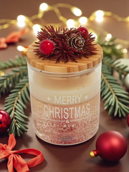 Božična dišeča sveča Merry Christmas Happy New Year