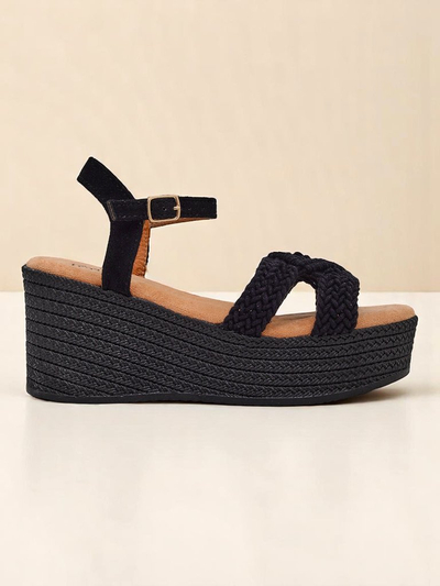 Royalfashion Ženski sandali z visoko peto, pleteni Sunny Day