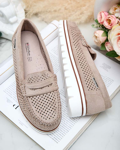 Royalfashion Azurni ženski mokasini Leteller