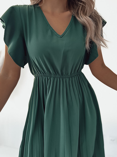 Royalfashion Ženska plisirana midi obleka