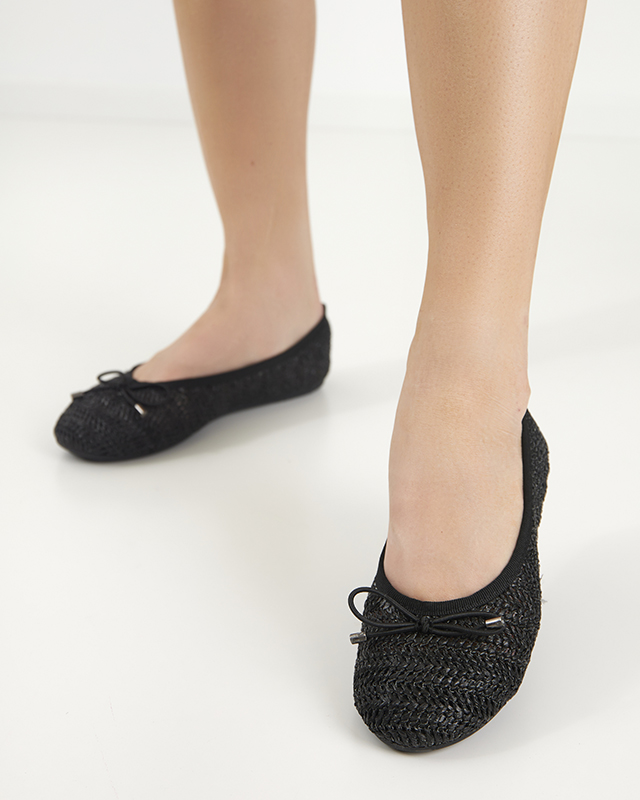 Royalfashion damskie plecione balerinki Wewo