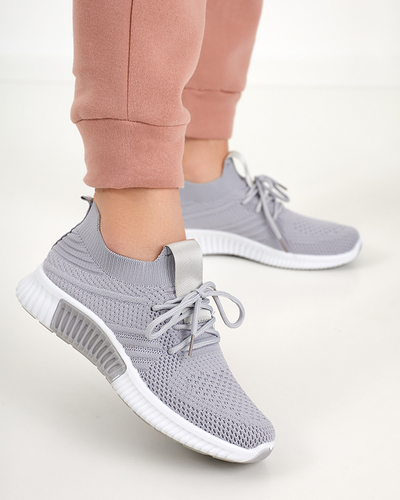 Szare damskie buty sportowe Merisal - Obuwie