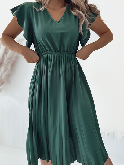 Royalfashion Ženska plisirana midi obleka