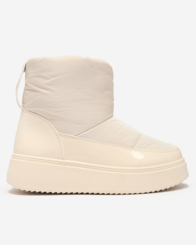Royalfashion Beige Maderta ženski snežni škornji