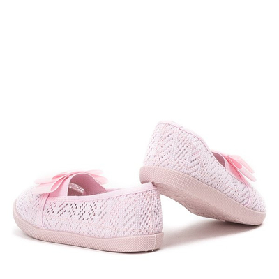 Royalfashion Różowe dziewczęce tenisówki typu slip on Tabbi