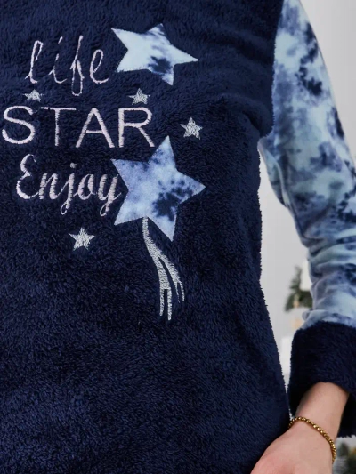 Royalfashion Ženske pižame a'la Fleece Life Star Uživajte
