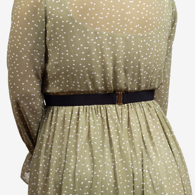 Czarny damski elastyczny pasek z zapięciem z tyłu - Akcesoria