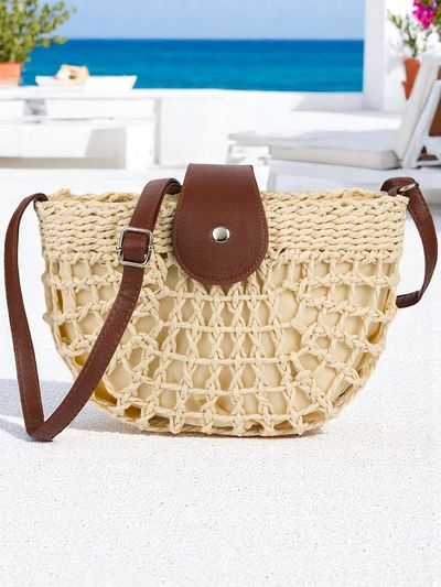 Royalfashion Majhna ženska torbica iz slame Boho Mini