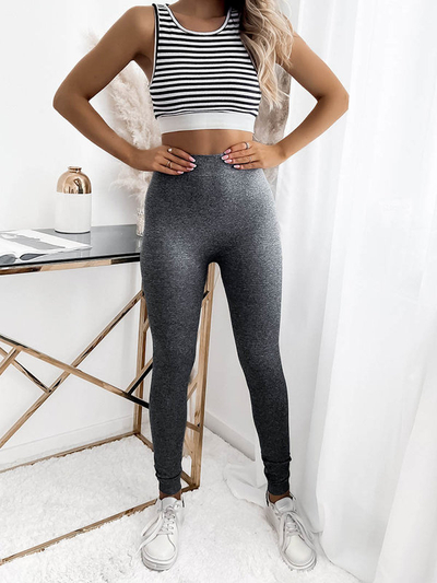 Royalfashion Legginsy damskie w kolorze szarym PLUS SIZE