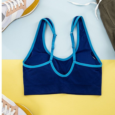 Royalfashion Kobaltowy damski sportowy biustonosz