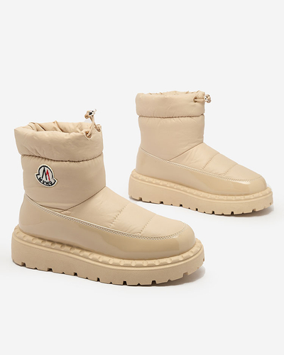 Royalfashion Ženski snežni škornji v bež barvi Ireda