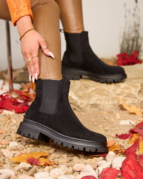 Royalfashion Črni izolirani ženski škornji Comfy Walk