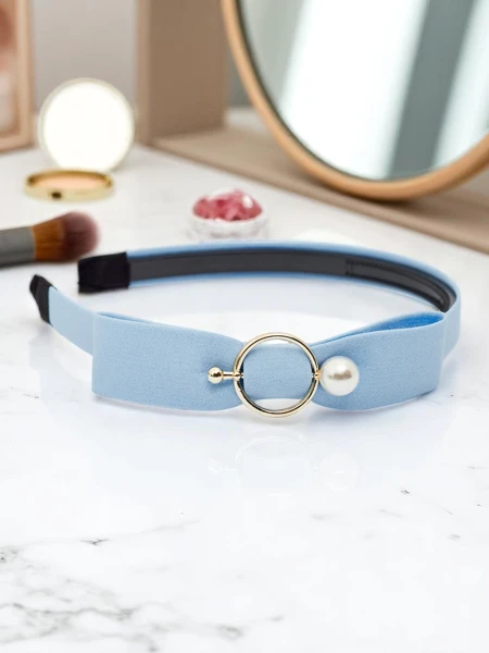 Royalfashion Naglavni trak z mašno in broško Mašni okras