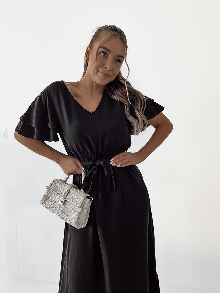 Royalfashion Ženska preprosta midi obleka