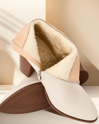 Royalfashion Damske polovične škornje na peti štikli Toemi