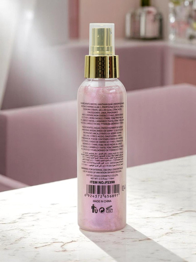 USHAS Summer Spray – Tekoči osvetljevalec za obraz in telo Roza