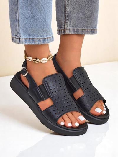 Royalfashion Sandalias de mujer con suela gruesa BreezyStep