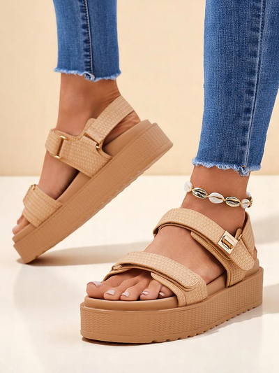 Ženski sandali s platformo Royalfashion Bež Lavinia – udobno poletje