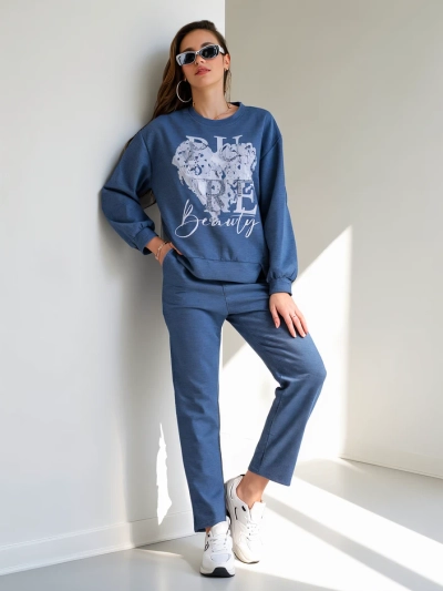 Royalfashion Ženski viskozni komplet s printom