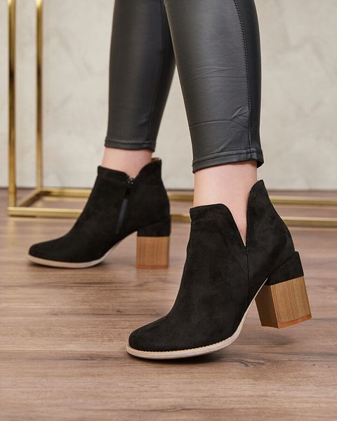 Royalfashion Črni ženski škornji Ricteas stiletto