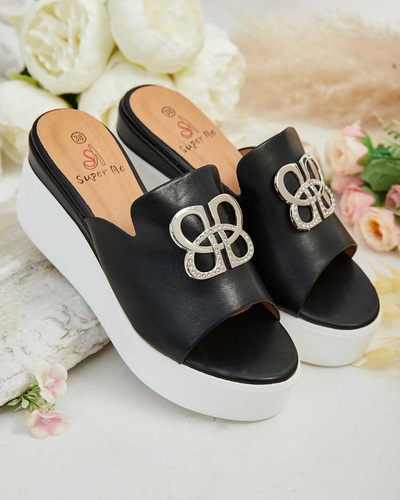 Royalfashion Ženske japonke Sailme na mačjem usnju