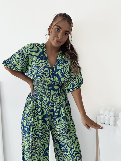 Royalfashion Vzorčast ženski kombinezon