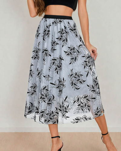 Royalfashion Žensko dvoslojno midi krilo