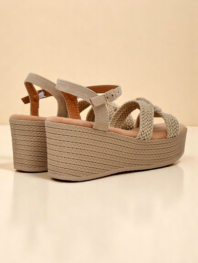 Royalfashion Ženske pletene sandale z na peto Sunny Day